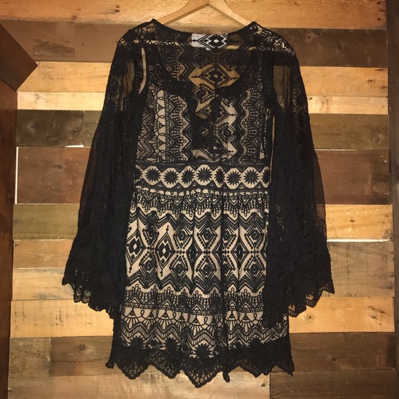 🌼HP🌼 Jen’s Pirate Booty Crochet Lace Boho Dress - Picture 4 of 8